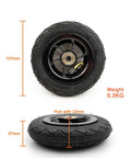 Five Inch Pneumatic Tire With Inner Tube And Heavy Duty Steel Hub Featuring 5X1 Bolt Pattern For Go Kart And Caster Wheels, 127mm diameter.