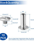 Straight Up Heavy Duty Chicago Screw And Nut Kit Ten Sets M5x15mm Socket Head Fasteners Nickel Plated Carbon Steel size details image.
