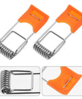 Lawsen Spring Clips Recessed Lighting 200pcs Spring Clips for Downlights LED Strip Lights Stainless Steel Ceiling Fixture close-up view of clips