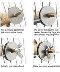 32 Piece M6 Screw Fastener Kit For Wooden Components Durable Perfect For Easy DIY Mounting And Woodworking Includes 8 Screws, 16 Flat Washers And 8 Wing Nuts, showing M6 screw and washer assembly
