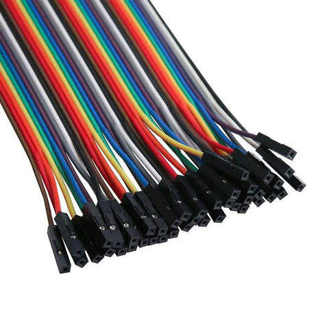 Multicolored Dupont Jumper Wire Kit 120Pcs 8-Inch Cables with 40-Pin Female to Female Connectors for Arduino Projects