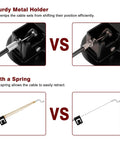 Comparison of Universal Recliner Pull Handle Replacement Cable Featuring Upgraded Recovery Spring for efficient cable movement.