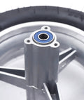 Close-up of Rear Wheel Tire With Bearings for 49cc Mini Pocket Rocket Bike 110/50-6.5 showing the axle hub detail.