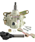 6 Teeth Rear Drive Shaft Transmission Assembly With Differential Case And Heavy Duty ATV Reverse Gear Box For DIY Quad Buggy Go Kart Golf Cart 150cc 200cc 250cc 300cc, components displayed on white background