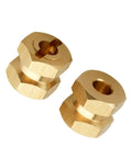 Brass 12mm Wheel Hub Extensions And Spacers Hex Drive Adapter Kit For 1/10 Scale RC Crawlers, Fits Axial SCX10 And SCX10 II 90046 D90