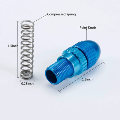 Top Shelf Pneumatic Spray Gun Replacement Parts Straight Up Compression Spring and Smooth Paint Knob for DIY painting.