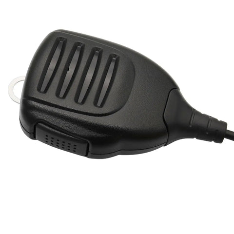 HM 152 Microphone Speaker for ICOM radios with 8 pin RJ45 connector, rugged ABS housing, angled side view