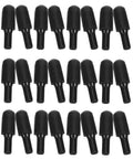 24 Piece Wardrobe Shelf Support Pins In Black Carbon Steel With Rubber Covers for Cabinets and Bookshelves Universal Fit