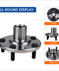 Front Wheel Hub Bearing Assembly Fits Toyota Sienna 1998 To 2003 Avalon 1995 To 2004 Camry 1992 To 2003 Solara 1999 To 2003 ES300 RX300 FWD Replacement OE Quality For 1992 To 2003 Models 3.0L V6 No Fuss Install shown in multiple angles