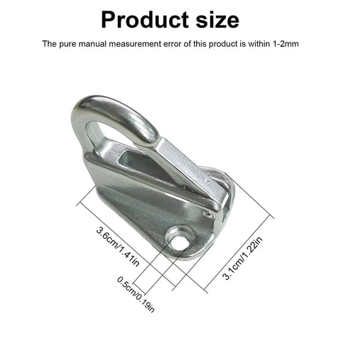 316 Stainless Steel Fender Hanger Set 4 Pack Heavy Duty Safety Hook dimensions and design details