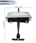 Front view of GMC Savana Door Check Strap Kit, metal hinge assembly, dimensions 10cm x 13cm, part of OEM 15826449 15826450