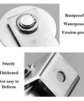 Close-up view of No Nonsense 2 Pack 304 Stainless Steel Groove Wheels Smooth As Butter Ride Caster Kit showing sturdy rustproof design.