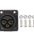Bulletproof Eight Pin IP67 Energy Storage Connector Rated For 50 Amps And 500 Volts with metal screws and nuts.