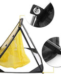 Side view of Chipping Net Pop Up Golf Net For Backyard Driving And Indoor Outdoor Practice Improve Short Game Accuracy with details.