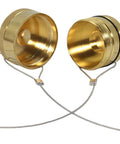 Metal Dust Cap And Plug Set For One And One Quarter Inch NPT Wet Line Wing Nut Hydraulic Quick Disconnect Coupler And Coupling Brass And Steel Build Rust And Corrosion Resistant
