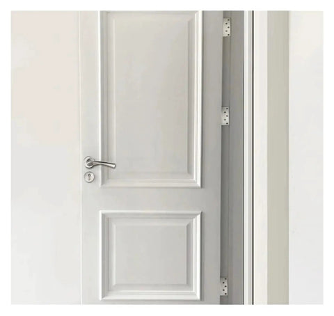 White door with 2 Pack 4 Inch And 5 Inch Heavy Duty Cabinet Gate Closet Door Hinges in 304 Stainless Steel Flat Thick Folding Butt Hinge installed
