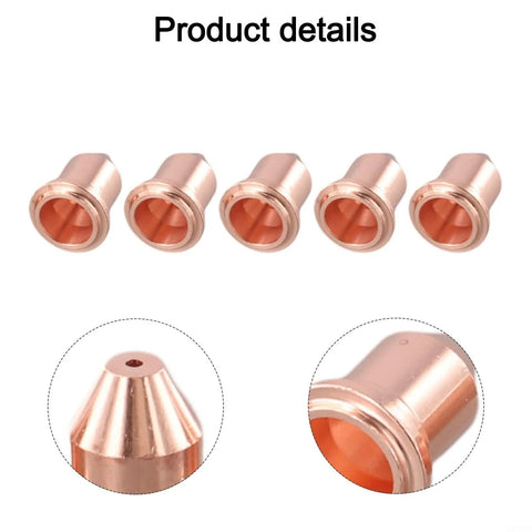 Premium 13Pcs Plasma Cutting Consumables Set With Ultra-Sharp 0.9mm Nozzles And Durable Electrodes For Clean Cuts On Ipt45 Torch And Ti-Pc45 Tools That Are Totally Sick And Built To Last Through Tough Jobs: 5 copper plasma cutting nozzles in detail.