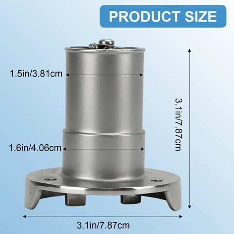 Keyless Marine Gas Cap 1-1/2 Inch For Marine Fuel Tank Filler Neck, Mirror Polished 316 Stainless Steel, Product Size
