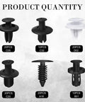 100 Piece Lower Hood Clip And Bumper Clip Replacement Set With Push Pin Fasteners And Removal Tool For Most Cars