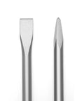Flat chisel and point chisel included in 12 Piece SDS Plus Rotary Hammer Drill Bit And Chisel Set, 6 Inch Length masonry kit