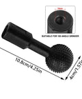 Top Tier Sphere Rotary Burr Angle Grinder Attachment 10mm Plus 14mm Ball Gouge Wood Carving Tool design showing 10mm shank size, durable for wood projects.