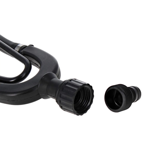 Dual Water Feed Boat Motor Flusher With Rectangular Cup Muffs And Hose Fittings Flush Kit close-up of hose connectors