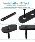 5 Inch Black Mending Plate Straight Braces With Screws, installation detail, heavy duty corner brackets, durable steel repair plates