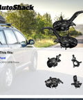 Front Steering Knuckle And Wheel Bearing Hub Assembly Replacement For 2012 2018 Ford Focus 2 Piece Set shown in parts view