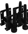 Four Piece Adjustable Furniture Leveling Feet With Sidmount Design, Heavy Duty PVC And Steel Anti Slip Support Legs, 70mm Length, Black