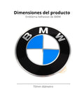 BMW Insignia Stamped OEM Part 36 13 6 758 569 Direct Fit Badge, 70mm diameter, emblem displayed on white background