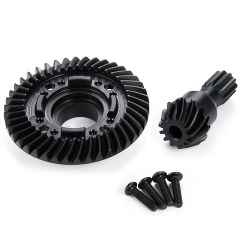 Beefy Steel Front And Rear Differential Gear Set For 1 To 5 Scale RC Cars 13 Tooth Pinion And 42 Tooth Ring Gears Fits Traxxas X Maxx 6S And 8S