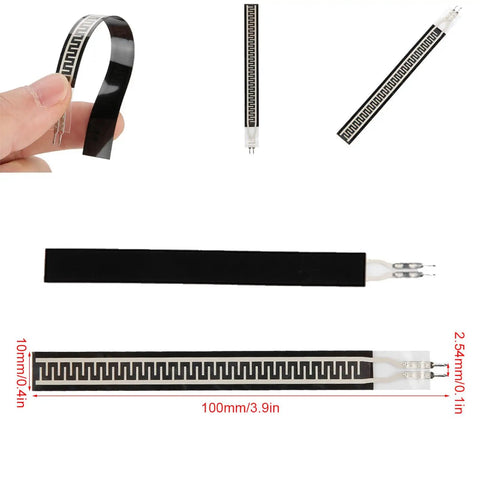 Ultra Thin Flexible Force Sensor Pad With Lightning Fast Response For Diy Projects And Smart Devices 500g Rated Force Sensing Resistor, 100mm x 10mm