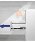 Beefy Heavy Duty Three Fold Drawer Slides Black Detachable Ball Bearing Furniture Cabinet Telescope Slide Side Mount Full Extension 14 Inch