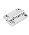 Bright Color Zinc Alloy Square Folding Hinge for Surface Mounted Distribution Cabinets, 51x38mm durable hinge, frontal view.