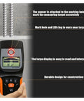 Heavy Duty 3 In 1 Wall Scanner And Stud Finder With Smart Beep Alarm Dead On Accuracy finds hidden studs and cables with easy-to-read display.