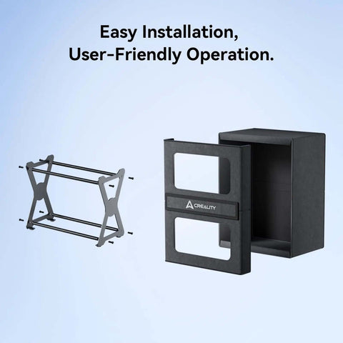 One Stop 3D Printer Filament Storage Box With Dryer Magnetic Closure And Moisture Proof Design 10Kg Capacity Two Tier Rack open side view