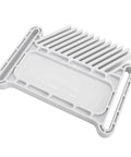 Rock Solid Featherboard Tool With Dead Nuts Secure Dual Lock System, white ABS featherboard for table saws and router tables.