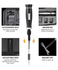 Magnetic Precision Screwdriver Kit With 25 In 1 And 152 In 1 Torx Bits For Laptop Repair Including T5 And T6 Heads, flexible shaft