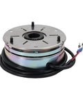 Forklift electromagnetic brake 11525047001 with metal housing and wiring, front view