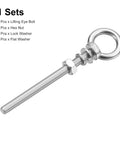 Heavy Duty Lifting Eye Bolt M10x150mm with nut and washer stainless steel 304 shoulder ring eye bolt for hanging items