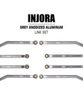 Front Four Link Upgrade Kit For SCX24 C10 JLU Bronco Base Camp 4Runner RC Cars CNC Grey Aluminum Engraved Link Set