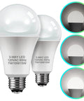 Three Way LED Light Bulbs 50 100 150W Equivalent, Daylight White 5000K A19 LED Bulbs With E26 Base, Three Level Dimmable