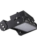 Heavy Duty Led Floodlights For Job Site Work With Hella Bright 700 Watt Output Perfect For Tunnels Fields And Outdoor Construction Projects Featuring Adjustable 3000K To 6500K Warm White To Cool Daylight Settings - Black mounted LED flood light.