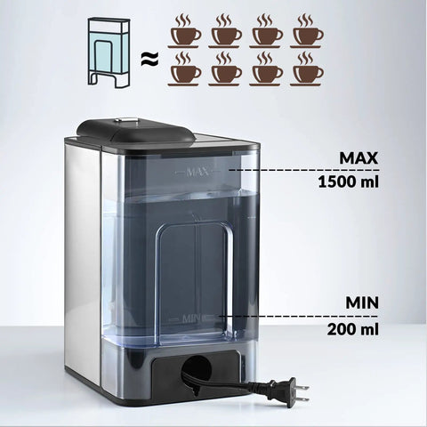 Removable 50 oz water reservoir for 3 In 1 Single Serve Coffee And Tea Maker K Cup Compatible Fast One Touch Brew