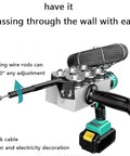 Heavy Duty Cordless Electric Wire Cable Puller With Killer Torque For Smooth Conduit Stringing And Quick Drywall Projects Includes One Ready To Roll Battery Pack with adjustable spring wire rods.