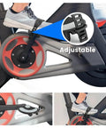 9/16 Inch Spindle Bike Pedals With Straps Replacement For Indoor Cycling showing adjustable strap on spin bike