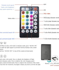 Remote control for Dope Six Watt Fiber Optic Starlight Headliner Kit with color and mode settings.