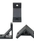 14 Piece 4040 Aluminum Extrusion Corner Brackets Set With 28 M8 T Slot Nuts And Bolts For 40 Series Rails, black connectors.