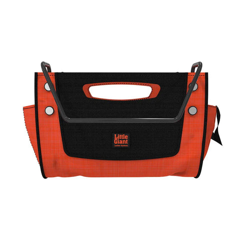 Front view of Cargo Hold Ladder Accessory Fabric Tool Pouch For Multi-Position Ladders Ballistic Nylon Organizer With Pouches And Slots