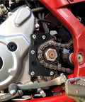 Heavy Duty Pom Chain Cover Engine Case Protector Guard For Yamaha Raptor 700 And 700R 2006 2019 installed on engine.